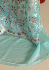 Formals - Fancy Closet - 2 pcs Suit - Chiffon Jamawar D#530 Ferozi