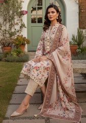 Winter - Riwaj - Printed Marina - 3 Pcs - Wool Shawl 25 - D#37