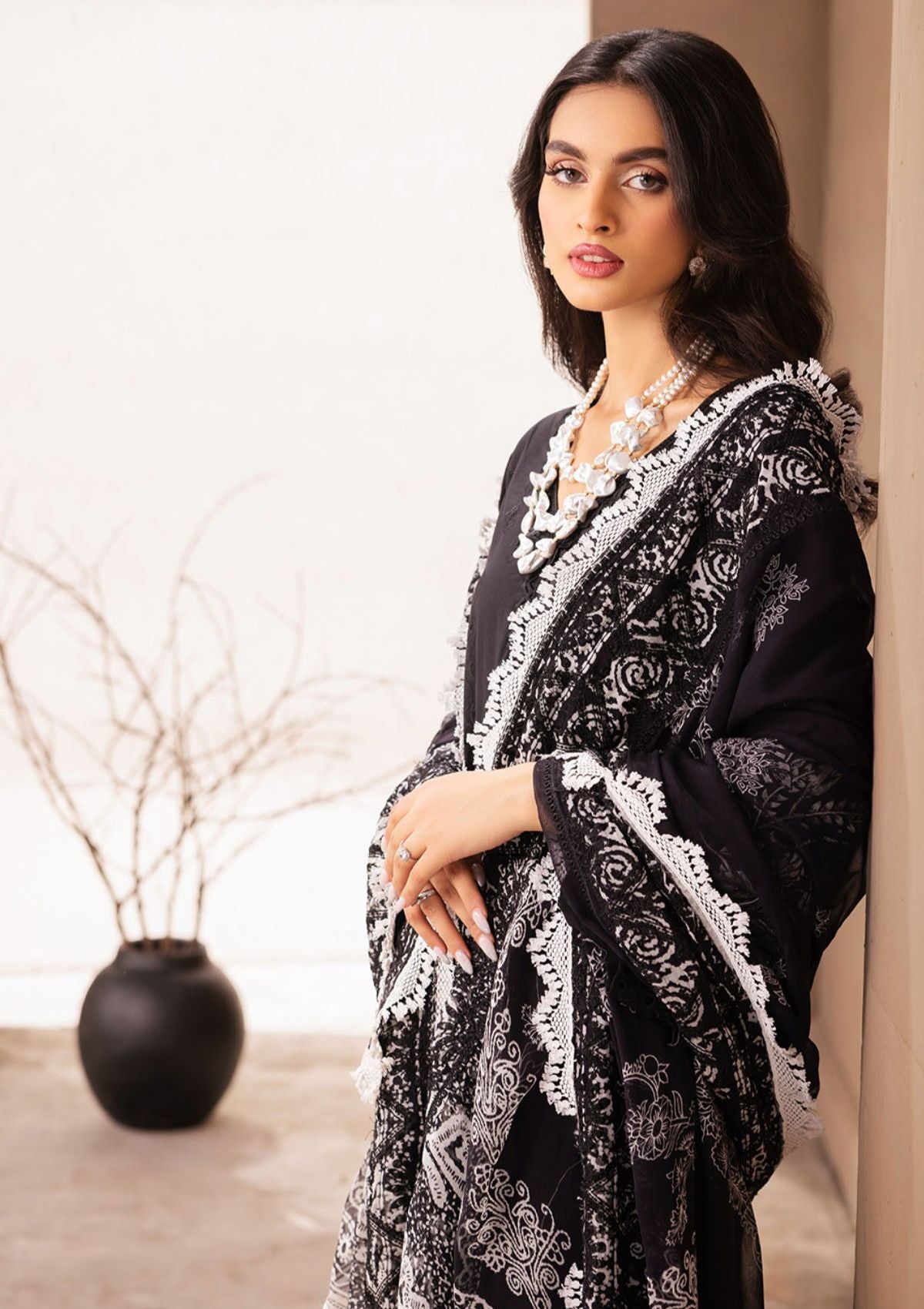 Lawn Collection - Nureh - Koyal - Monochrome - B#03