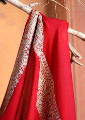 Pashmina Embroidered Border Shawl D#233 - Maroon