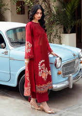 Lawn - Naqsh - Chikankari Festive 26 - D#00191 - Ruby Red