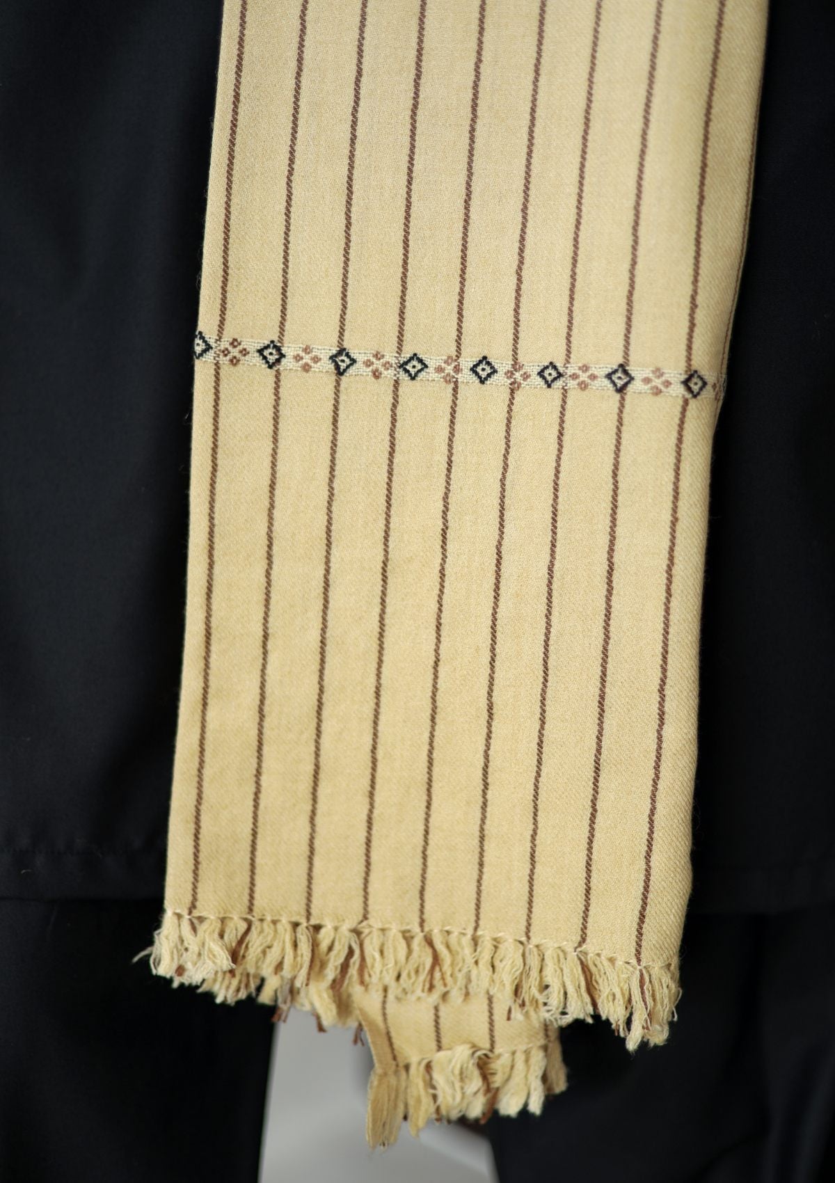 Men Shawls - Wool Shawls - D#232 - Cream