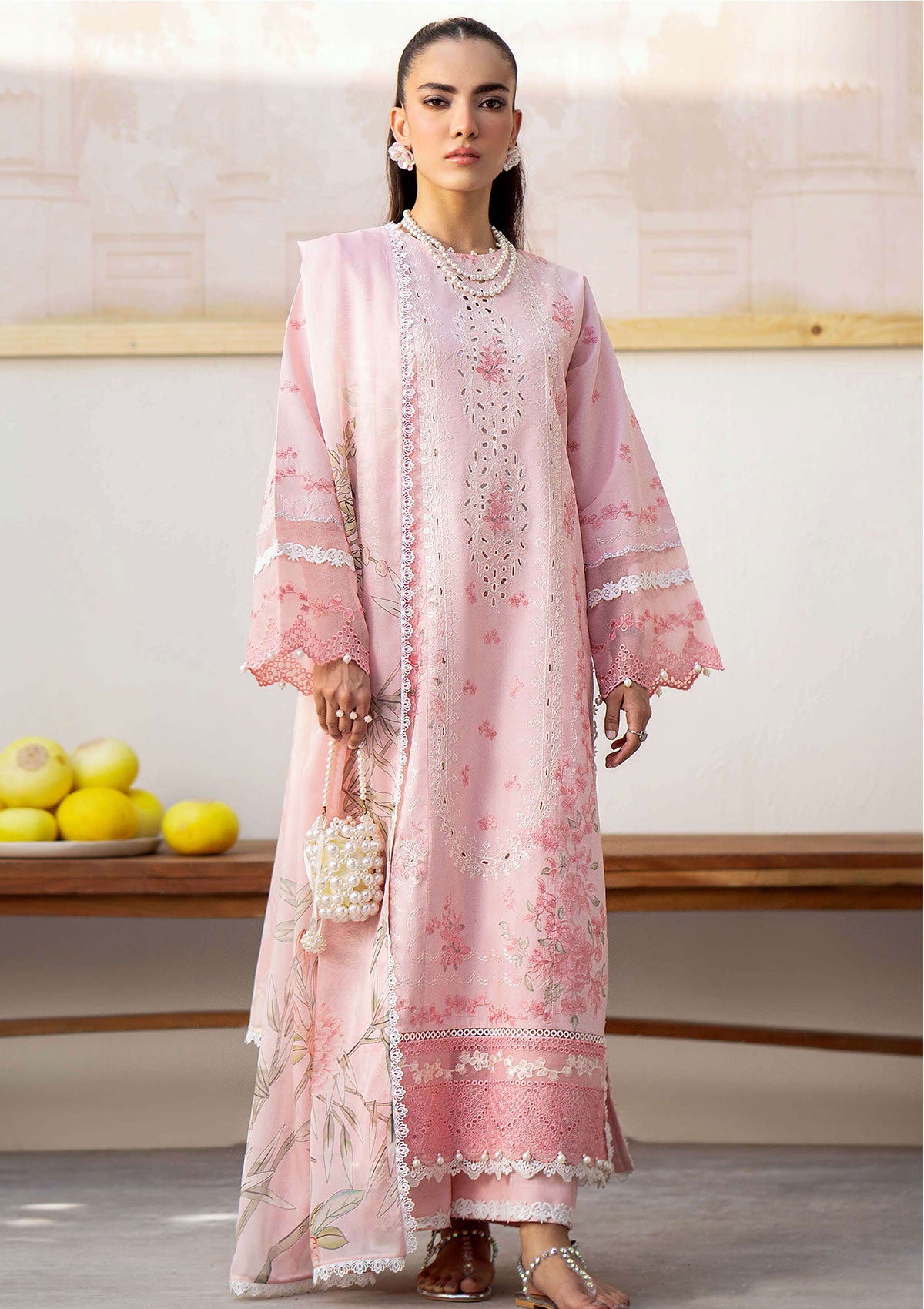 Lawn Collection - Saad Shaikh - Eid Luxe 24 - Pink Oasis