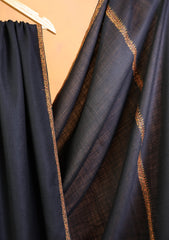 Pashmina Kashmiri Border Shawl D#155 - Black