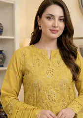 Winter - Meemsey - Koh e Noor - Chikankari Dhanak 25 - D#225 - P Green