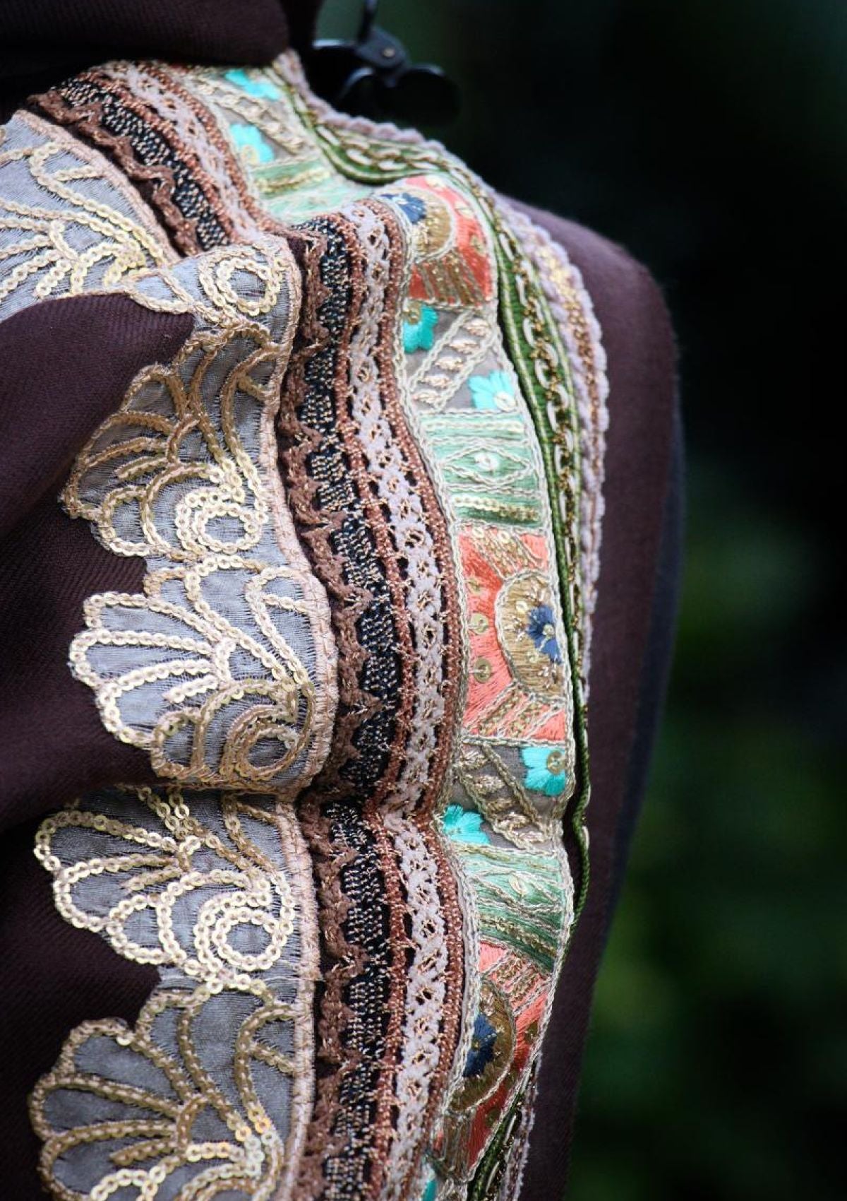 Shawl Collection - Sadias Collection - Pashmina Shawl - D#01 Brown Elegance