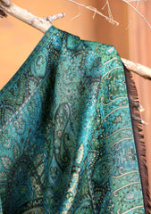 Pashmina Zari Jamawar Shawl D#214 - Green