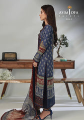 Lawn Collection - Asim Jofa - Basic - Print - 3 Pcs - AJBP#45