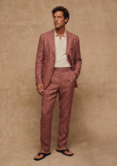 Cavani Bamboo Wool Linen Superior Suiting Texture - Carrot