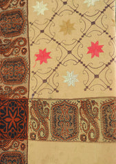 Wool Embroidered Shawl D - 18 - G Brown