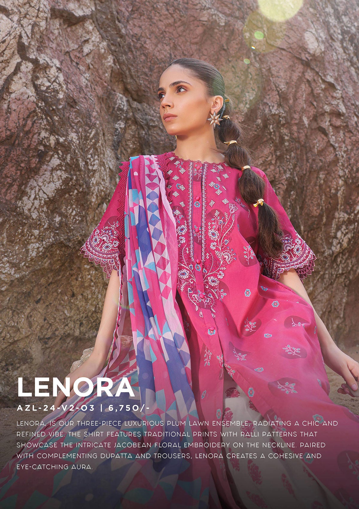 Lawn Collection - Ayzel - Tropicana - AZL#03 - LENORA