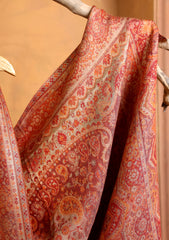 Pashmina Zari Jamawar Shawl D#215 - Rust