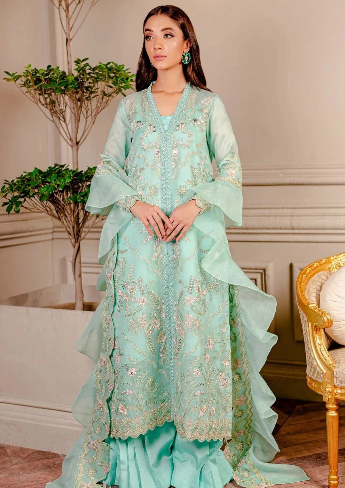 Formal Collection - Fozia Khalid - Lumieres Festive - VoL 3 - Tiffany Blue