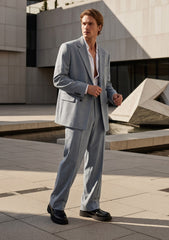 Scabal Silver Cloud Super 120's Wool Fabric - S Grey