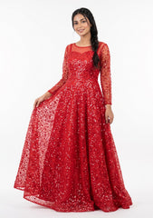 Fancy Net Cut Dana With Sequence Work - ASPL#81