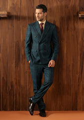 Dormeuil Microns Super 160's Wool Fabric - D Green