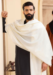 Men Shawls - Wool Shawls - D#225 - Off White