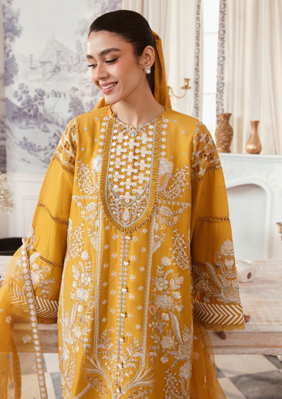 Lawn Collection - Gisele - Summerliness - Luxury - Marigold