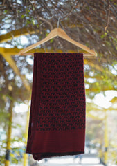 Pure Pashmina Kaani Jamawar Shawl D - 56 - B Maroon