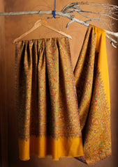 Pashmina Jamawar Shawl D#122 - Mustard