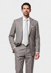 Loro Piana Summer Time Wool Linen & Silk Fabric - L Brown