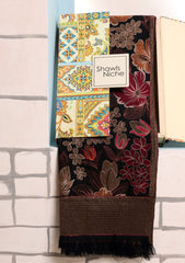 Karandi Embroidered Shawl D#17 - Black