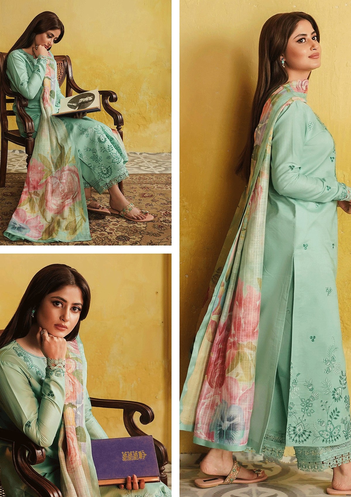 Lawn Collection - Seran - Afsanah - Unstitched - D#12 - Mushk