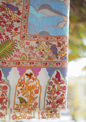 Digital Printed Wool Shawl D - 05 - Red