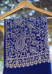 Wool Ari Work Shawl D - 102 -  R Blue