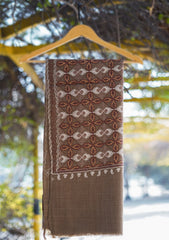 Wool Ari Work Shawl D - 1M - Brown