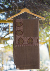 Stone Wool Ari Work Shawl D - 2 - Brown