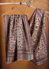 Pashmina Zari Jamawar Shawl D#12 - L Brown