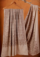 Pashmina Embroidered Jaaldar Shawl D#12 - Skin 2