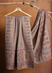 Pashmina Zari Jamawar Shawl D#120 - Brown