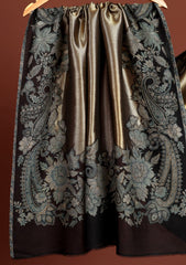 Pashmina Zari Jamawar Shawl D - 64 - Black