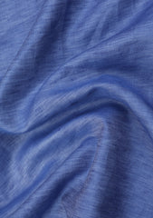 Italy Albini Fiander Selvage Plain Linen Fabric - P Blue