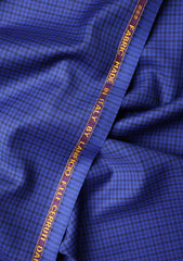 Cerruti Oxygen Fabric Super 130's Wool Check D#01 - Royal Blue