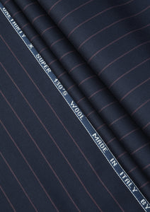 Guabello Super 130's Wool Fabric - Blue