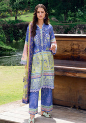 Lawn - Roheenaz - Garden Veil - Printed 25 - RGV#08-A - Inky Bloom