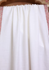 Pashmina Kashmiri Border Scarf D#30 - Off White