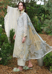 Lawn - Mushq - Hemline Secret Garden 26 - Beyond The Trail Of Petals - MB#411 - Ivory Botanica
