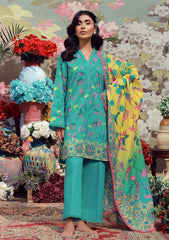 Lawn - Sahar - Mirha 26 - SS1-26-14 - Teal Meadow
