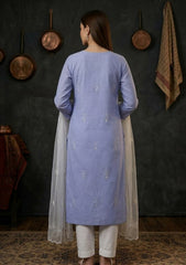 Formals - Riwaj - Fancy 26 -  Ari & Mukesh Work - 2 Pcs - D#01 - Blue 2