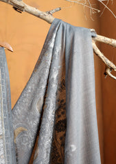 Pashmina Ari Work Jaaldar Shawl D#46 - Grey