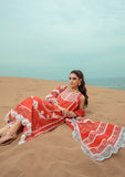 Lawn Collection - Saira Shakira - Crimson - Lawn 24 - D#5B - Stars of Fire - Fiesta Coral