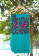 Pashmina Emboridered Shawl D - 74 - DS Green