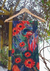 Digital Printed Wool Shawl D - 02 - Multi