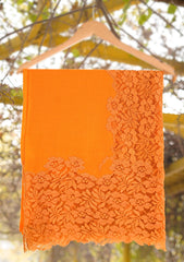 Pashmina Net Patch Work Scarf D - 03 - Orange