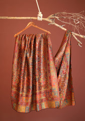 Pashmina Zari Jamawar Shawl D - 22 - Golden