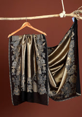 Pashmina Zari Jamawar Shawl D - 67 - Black